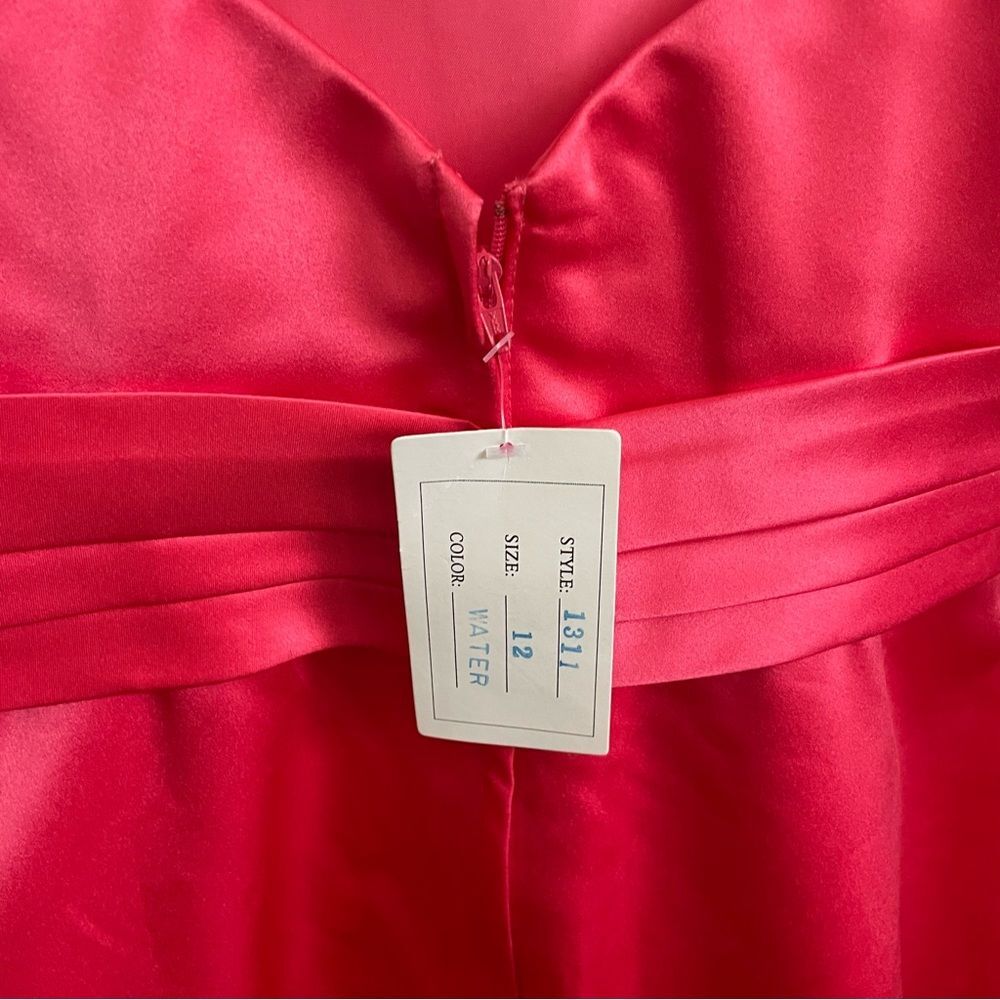 Allure Covertible Strapless Watermelon Style#1311 Bridesmaid Dress Size 12 NEW! - Picture 7 of 14